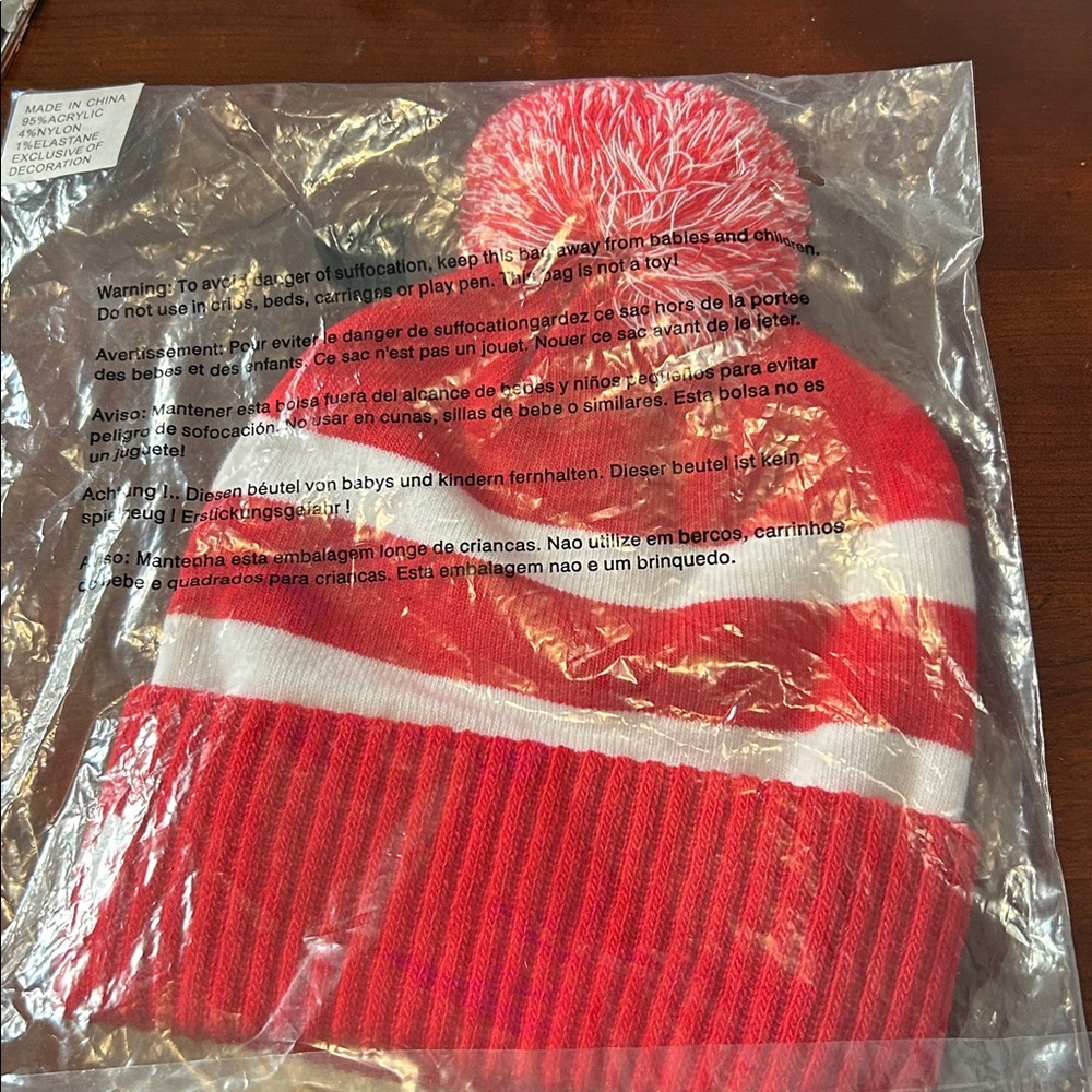 Under Armour Red and White Knit Beanie - Picture 5 of 6